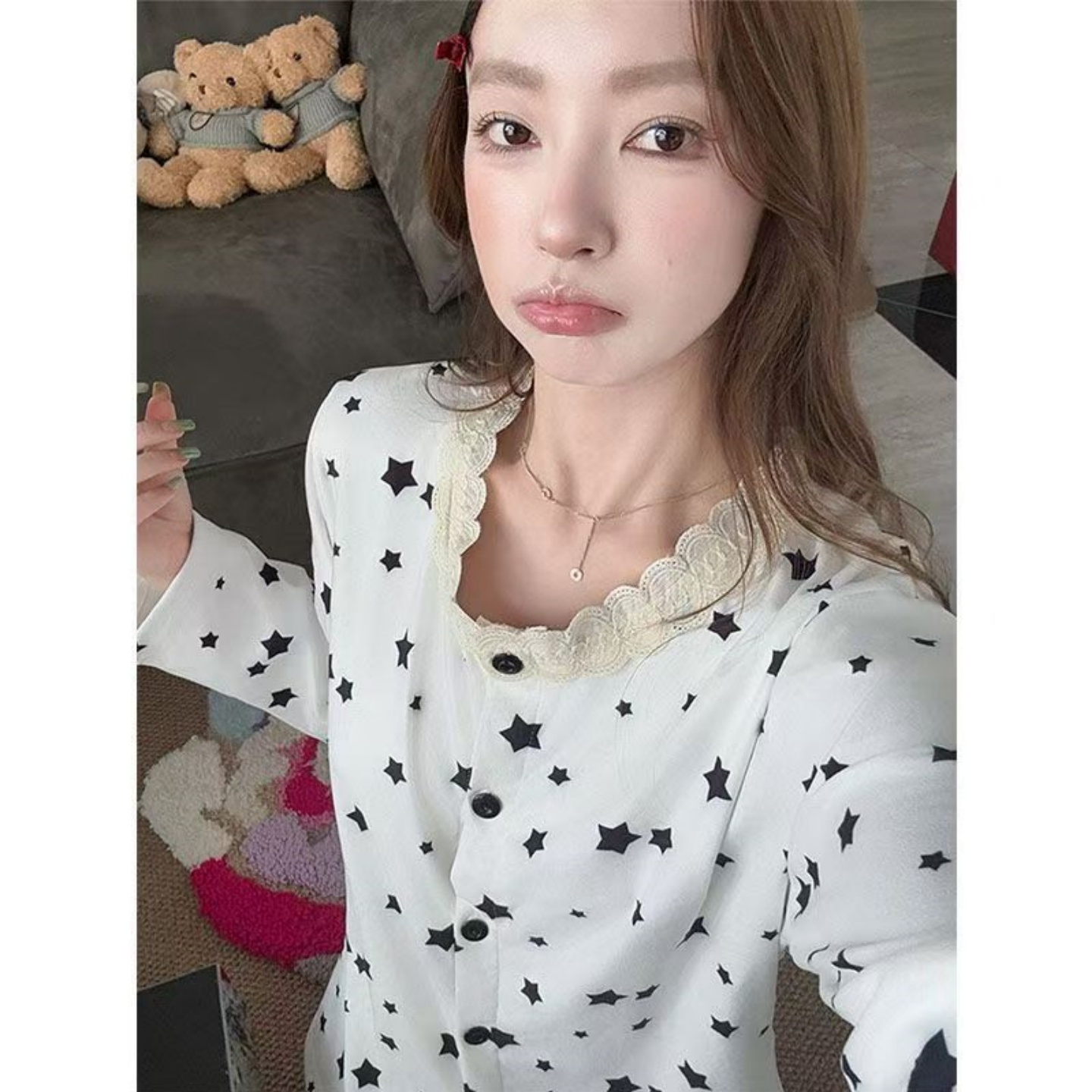 Summer Cotton Homewear Women Short Sleeve Shorts 2 Pcs Breathable Comf photo 2 (style 7260262)