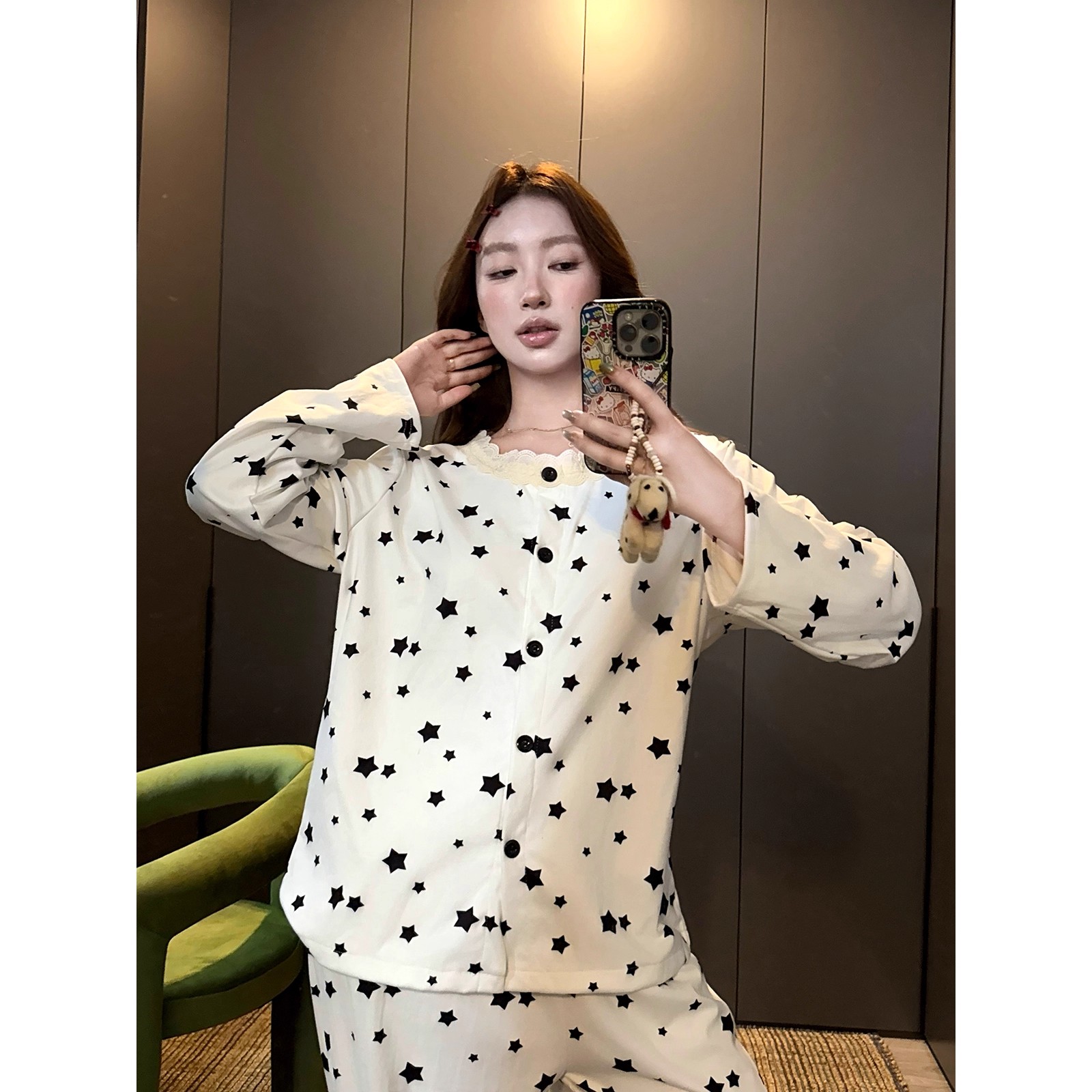 Summer Cotton Homewear Women Short Sleeve Shorts 2 Pcs Breathable Comf photo 4 (style 7260262)