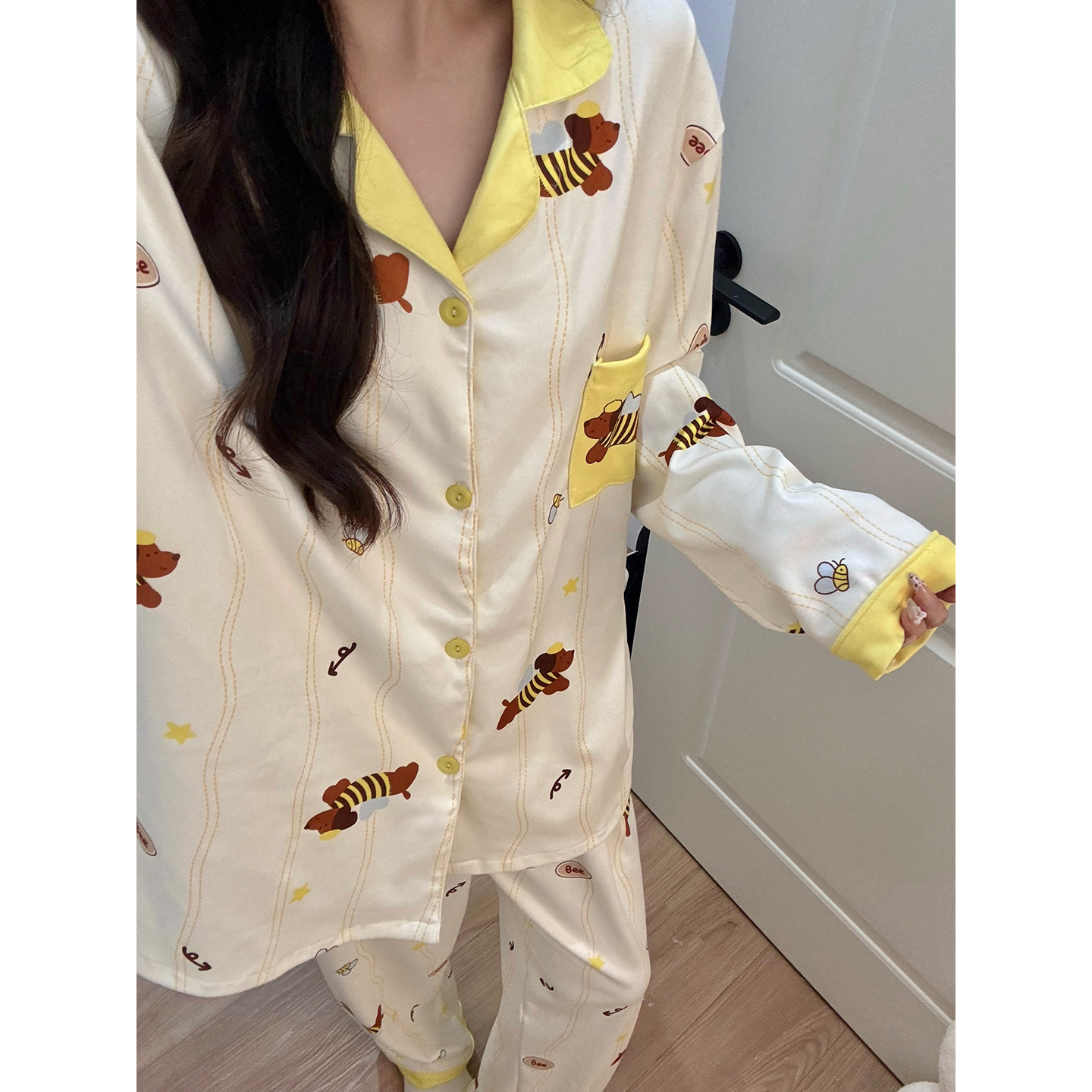 Summer Cotton Homewear Women Short Sleeve Shorts 2 Pcs Breathable Comf photo 2 (style 7263332)