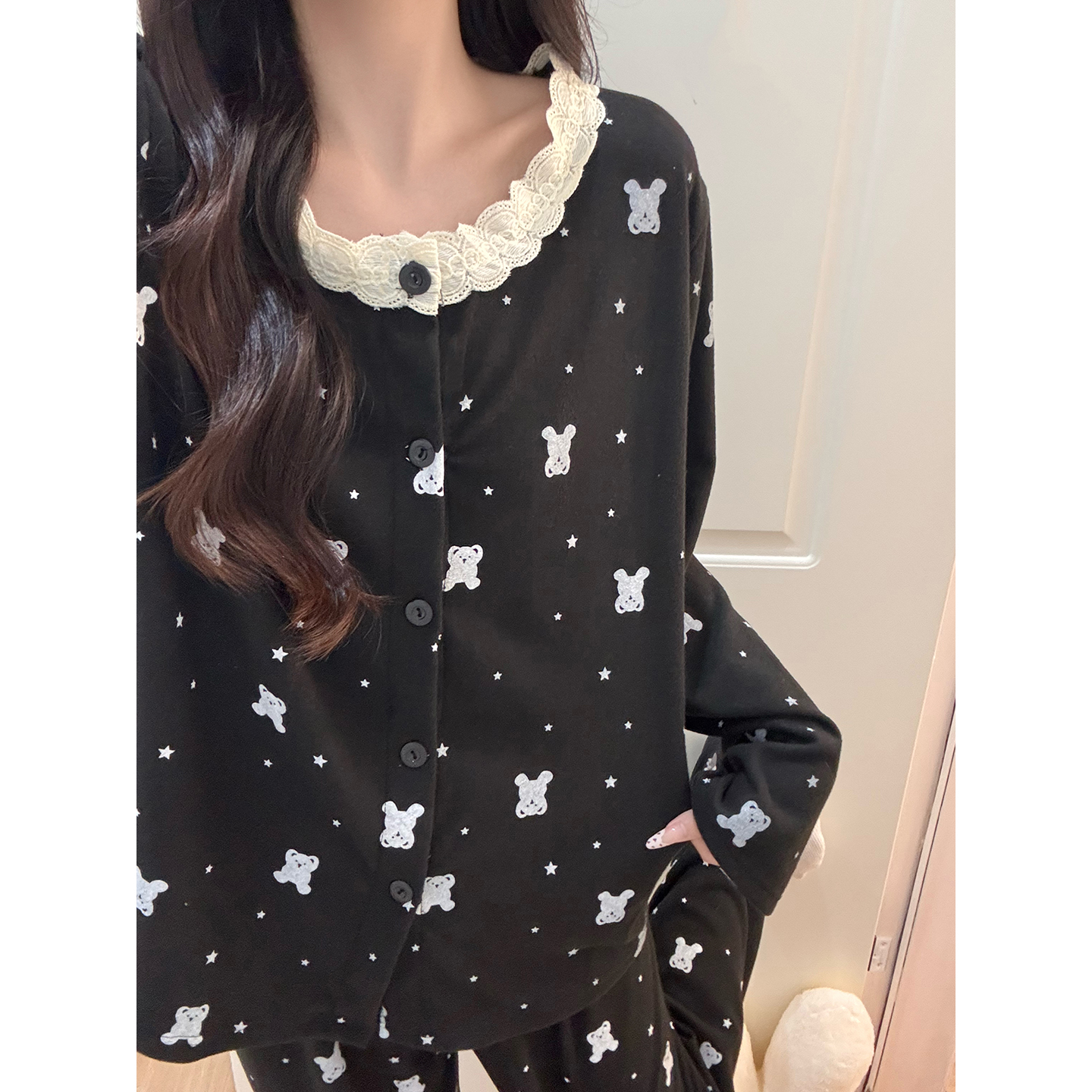 Summer Cotton Homewear Women Short Sleeve Shorts 2 Pcs Breathable Comf photo 2 (style 7266262)