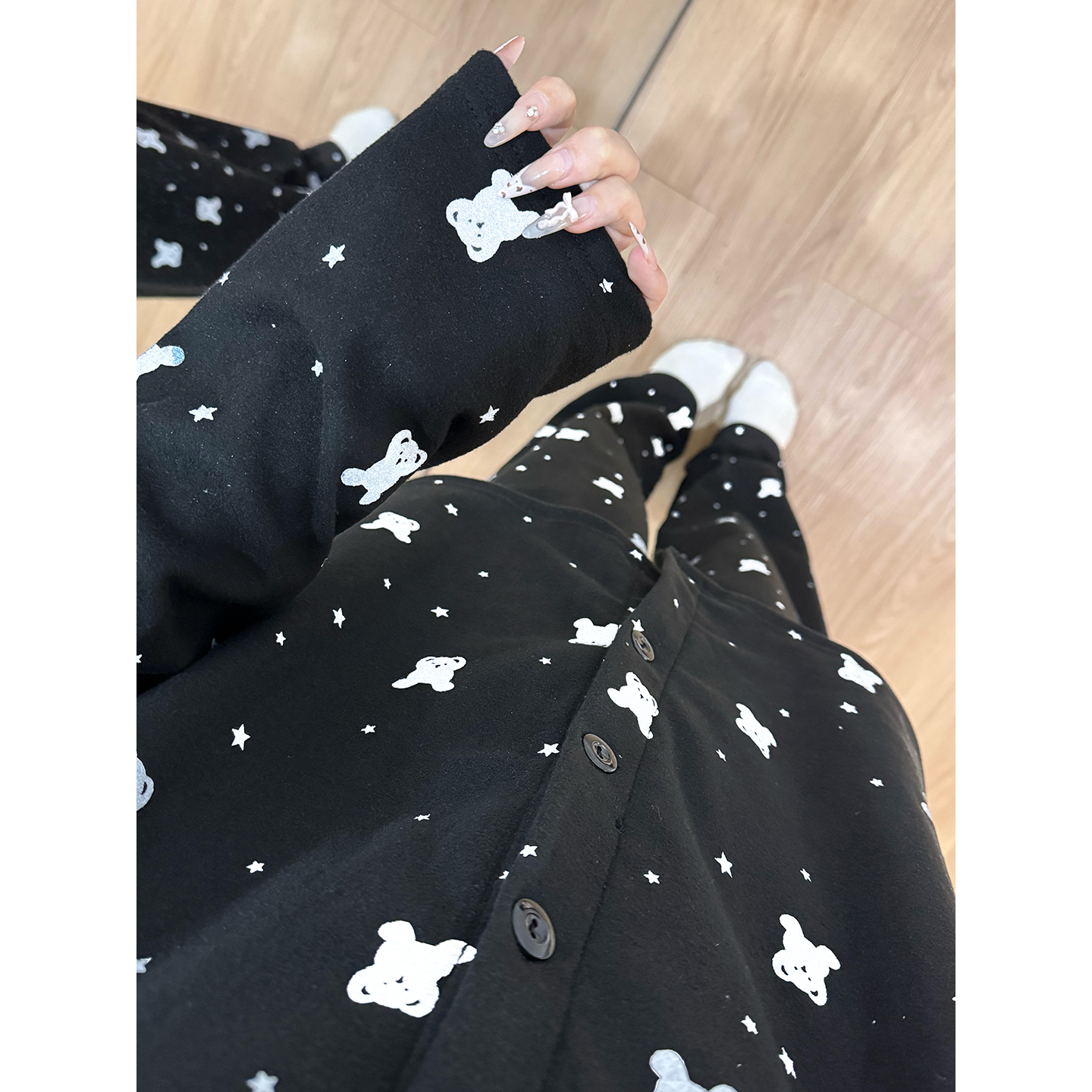 Summer Cotton Homewear Women Short Sleeve Shorts 2 Pcs Breathable Comf photo 5 (style 7266262)