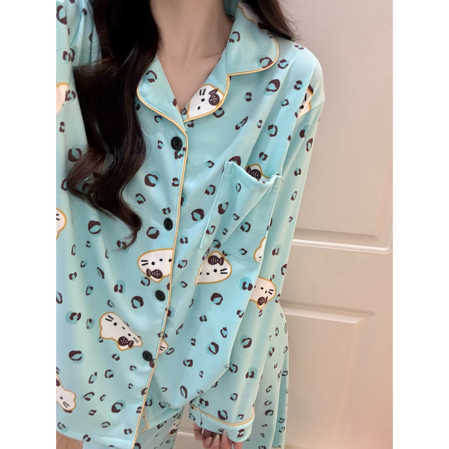 Summer Cotton Homewear Women Short Sleeve Shorts 2 Pcs Breathable Comf photo 6 (style 7268332)