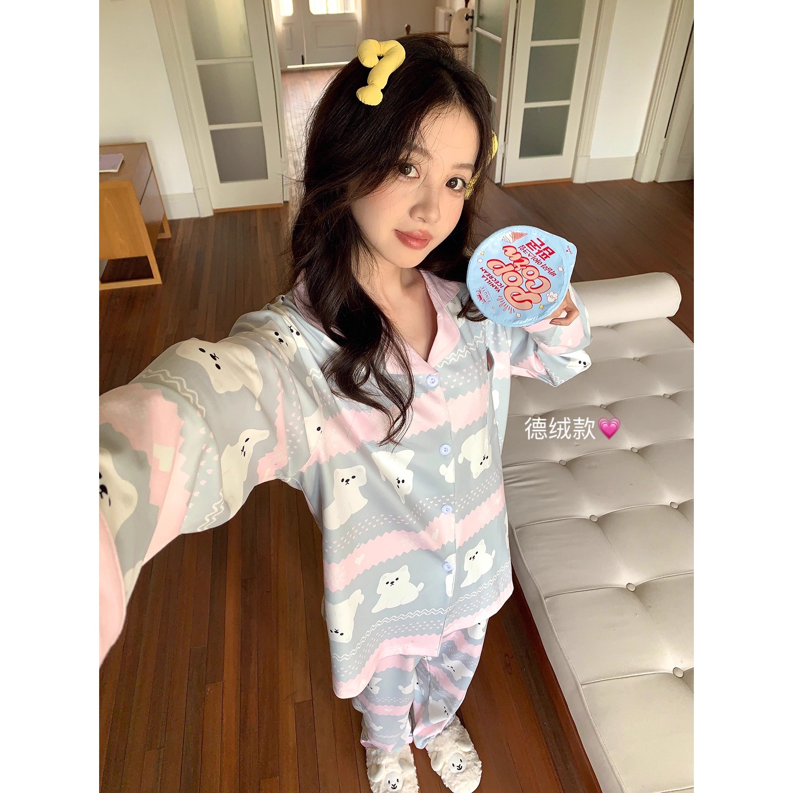 Summer Cotton Homewear Women Short Sleeve Shorts 2 Pcs Breathable Comf photo 3 (style 7276332)