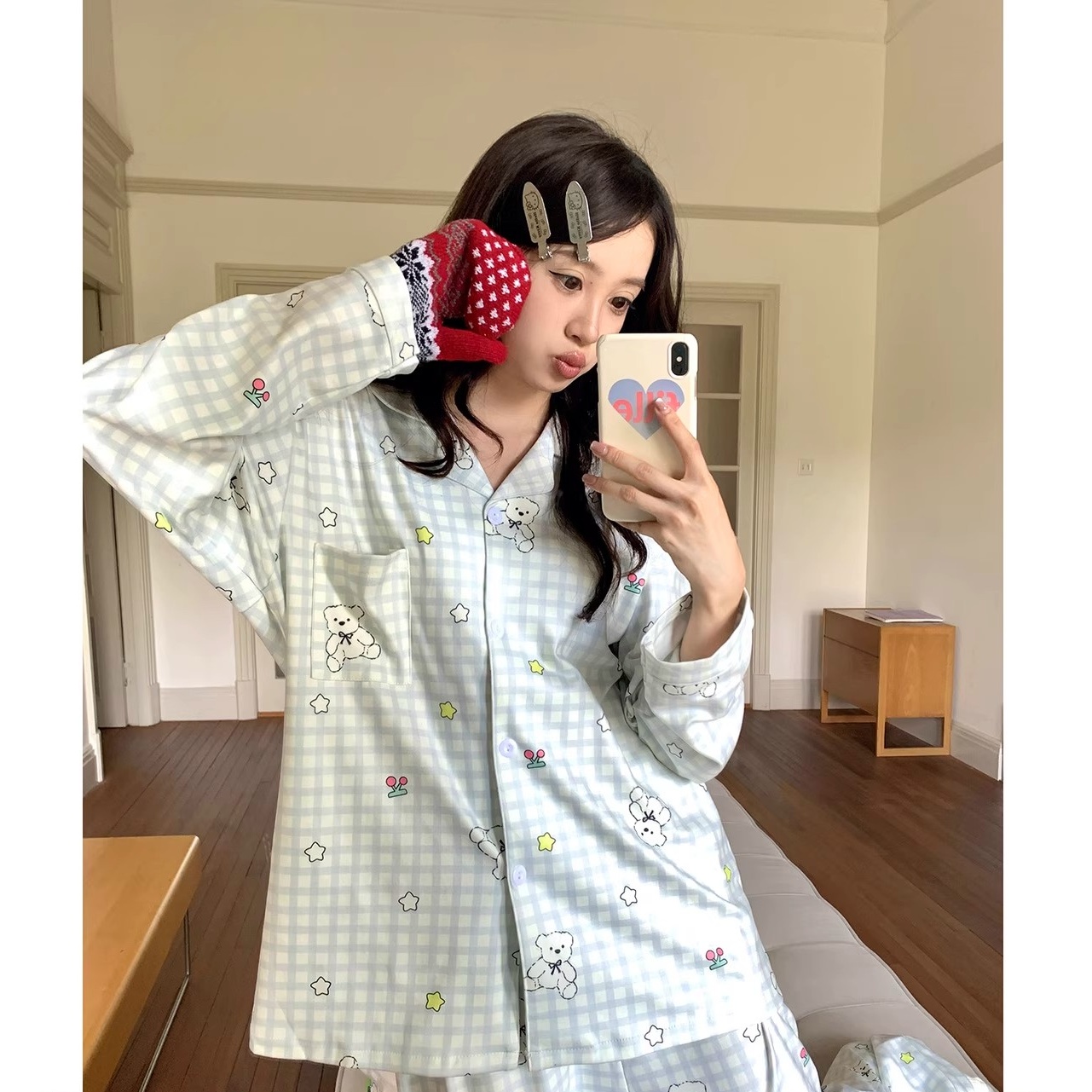 Summer Cotton Homewear Women Short Sleeve Shorts 2 Pcs Breathable Comf photo 2 (style 7277332)