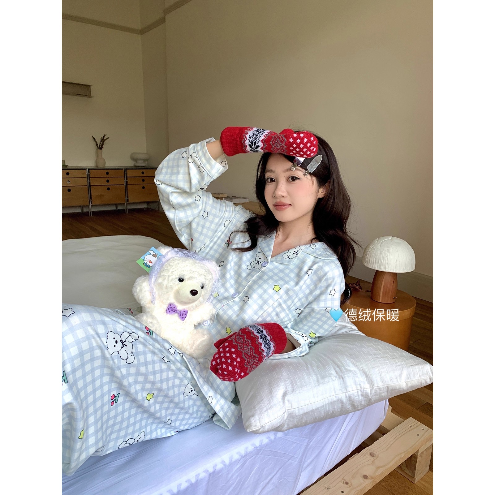 Summer Cotton Homewear Women Short Sleeve Shorts 2 Pcs Breathable Comf photo 3 (style 7277332)