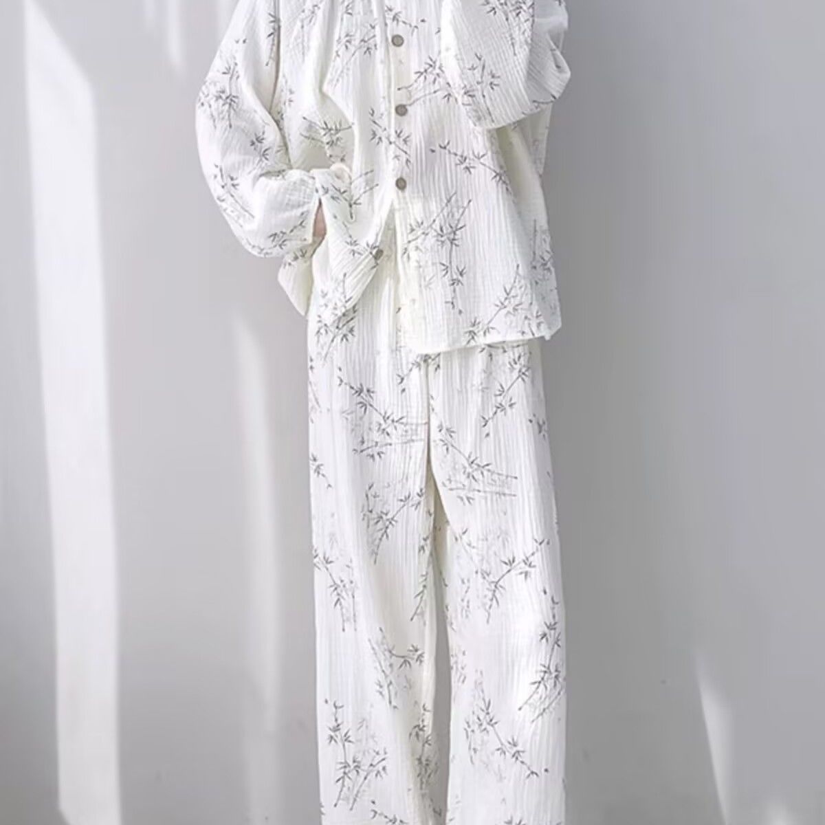 Summer Cotton Cardigan Homewear Women Short Sleeve Shorts 2 Pcs Breath photo 6 (style 732916)