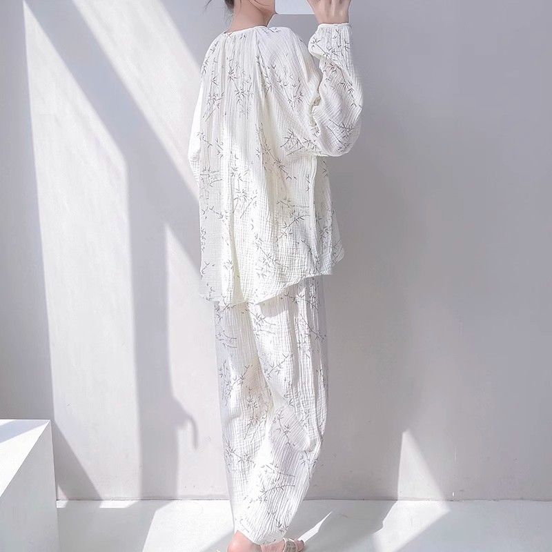 Summer Cotton Cardigan Homewear Women Short Sleeve Shorts 2 Pcs Breath photo 4 (style 733016)