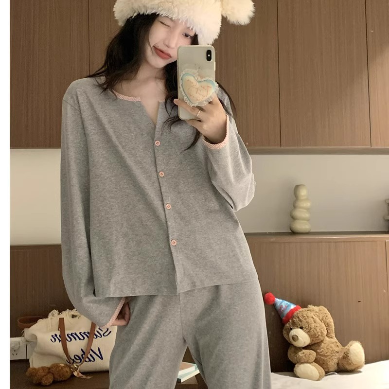 Summer Cotton-Like Cardigan Homewear Women Short Sleeve Shorts 2 Pcs B photo 2 (style 7335)