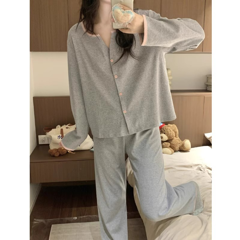 Summer Cotton-Like Cardigan Homewear Women Short Sleeve Shorts 2 Pcs B photo 3 (style 7335)