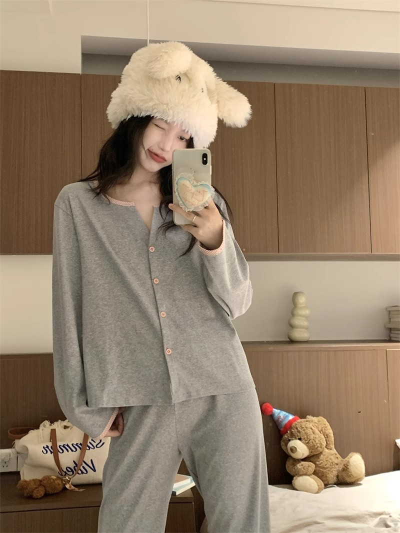 Summer Cotton-Like Cardigan Homewear Women Short Sleeve Shorts 2 Pcs B photo 7 (style 7335)