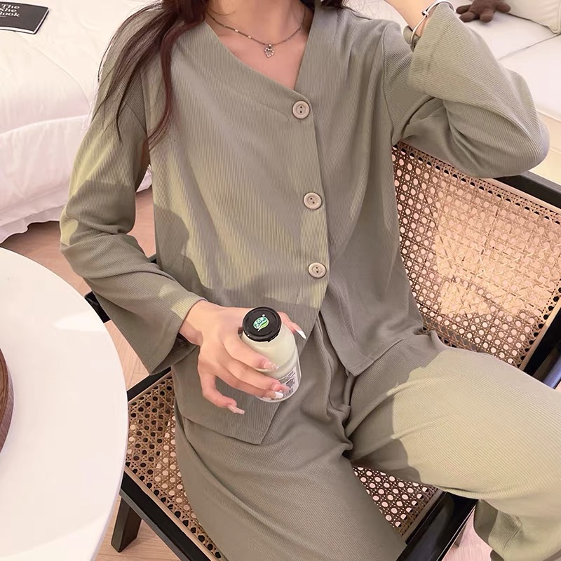 Summer Cotton-Like Long Sleeve Cardigan Homewear Women Short Sleeve Sh photo 7 (style 7337733873397340)