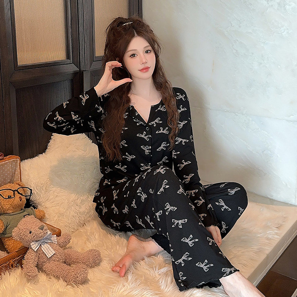 Summer Cotton-Like Homewear Women Short Sleeve Shorts 2 Pcs Breathable photo 5 (style 735915)