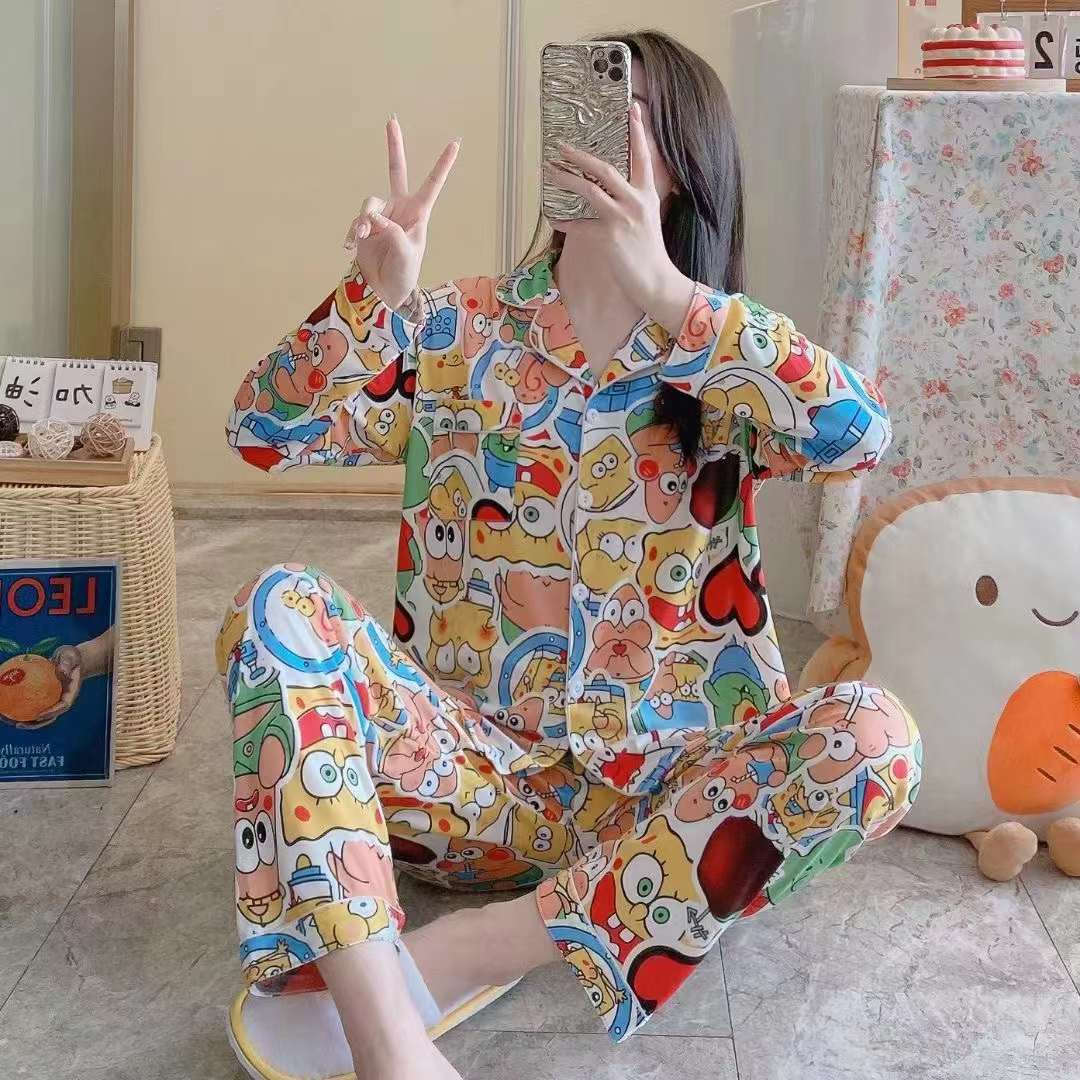 Wholesale Cross-border Southeast Asia Women's Pajamas Long Sleeve Long photo 2 (style 749984560953)