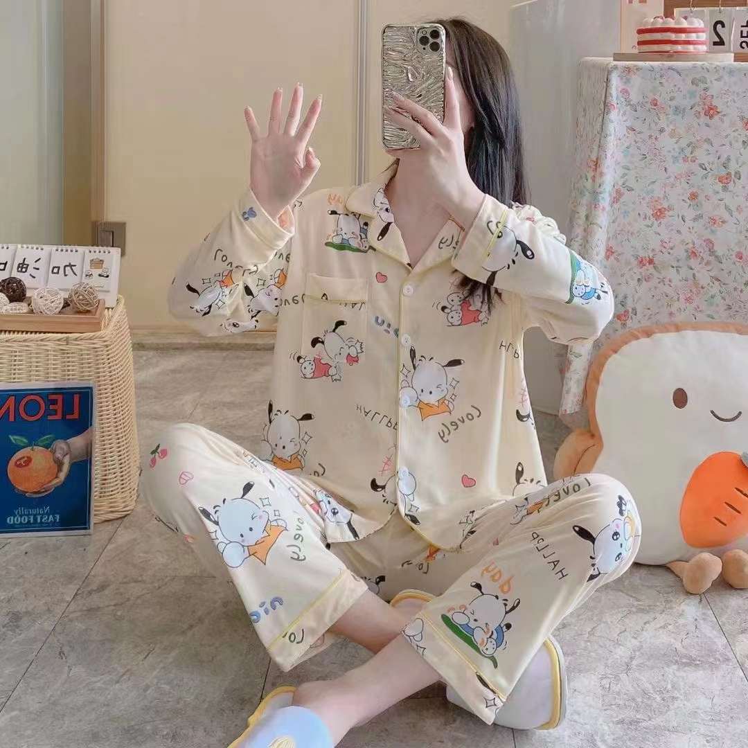Wholesale Cross-border Southeast Asia Women's Pajamas Long Sleeve Long photo 3 (style 749984560953)