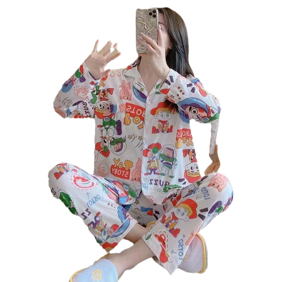 Wholesale Cross-border Southeast Asia Women's Pajamas Long Sleeve Long photo 5 (style 749984560953)