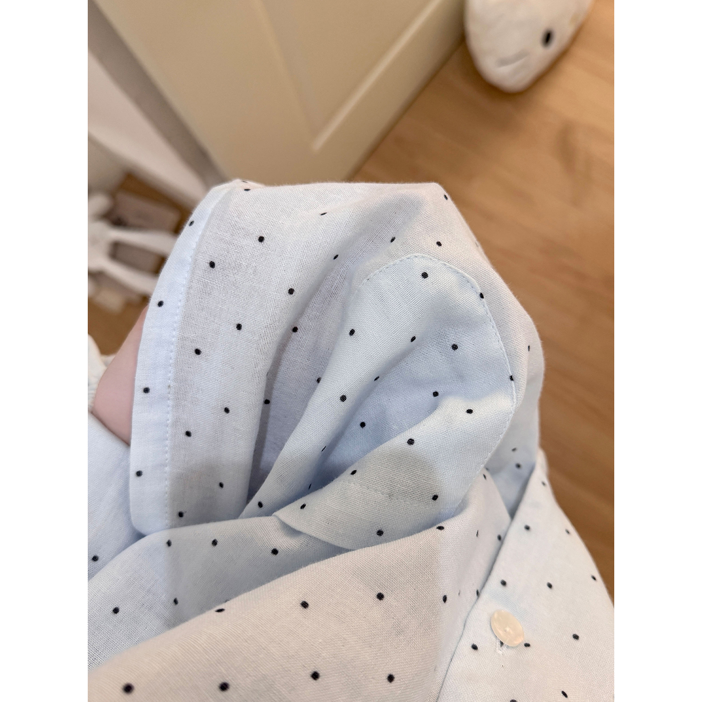 Summer Cloud Cotton Polka Homewear Women Short Sleeve Shorts 2 Pcs Bre photo 1 (style 7891232)