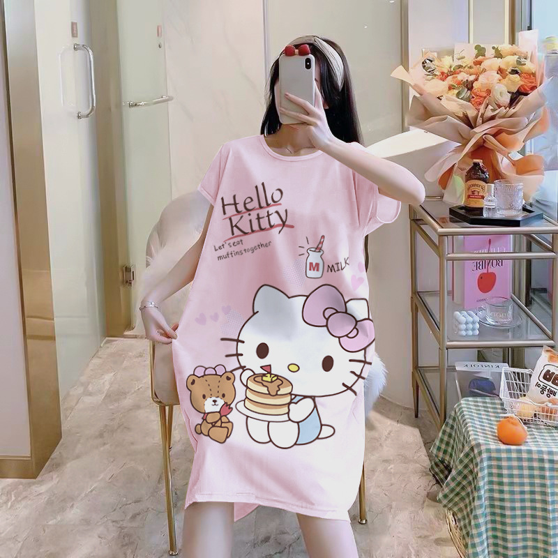 Summer Cotton Homewear Women Short Sleeve Shorts 2 Pcs Breathable Comf photo 1 (style 8)
