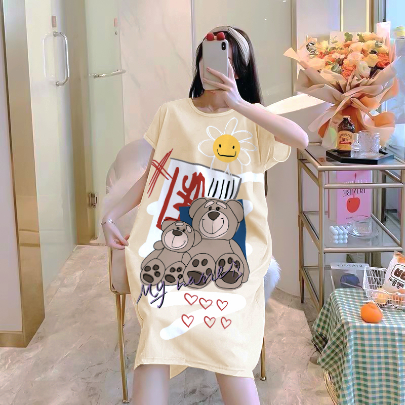 Summer Cotton Homewear Women Short Sleeve Shorts 2 Pcs Breathable Comf photo 2 (style 8)