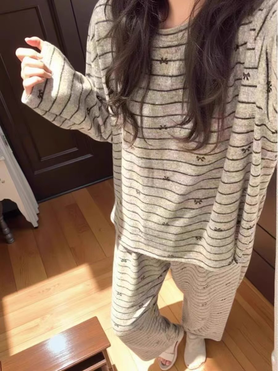 Women's Summer Imitation Cotton Pajama Set, Short Sleeve & Shorts, Bre photo 4 (style SM-FA03F7)