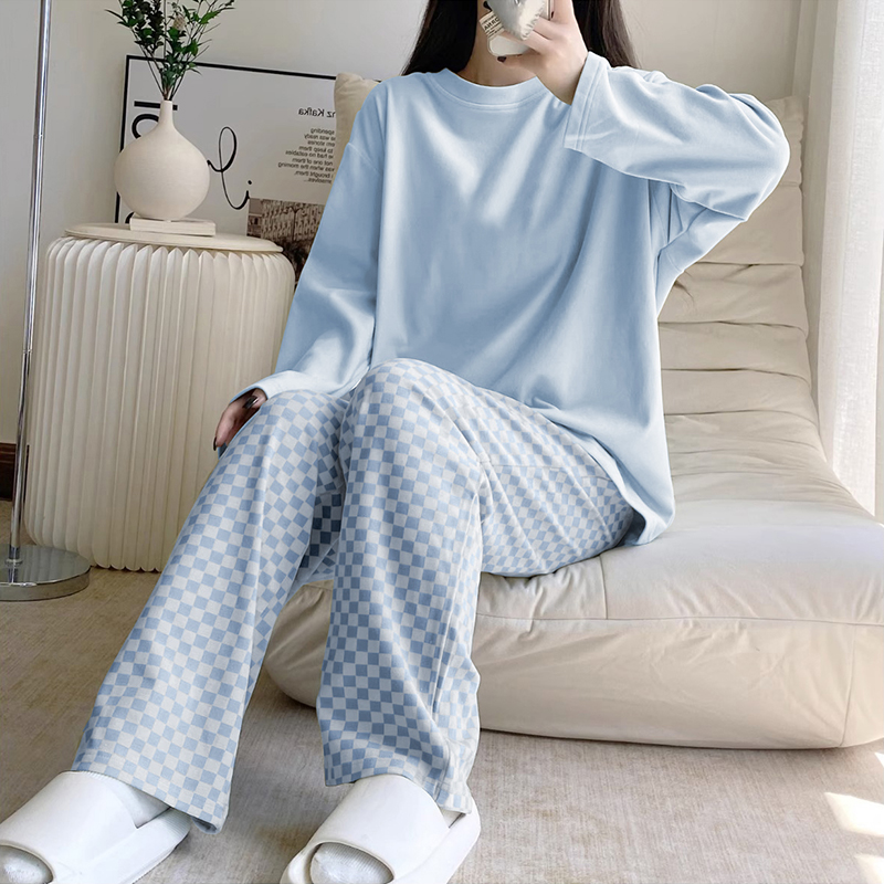 Summer Cotton Homewear Women Short Sleeve Shorts 2 Pcs Breathable Comf photo 3 (style 8006801216)