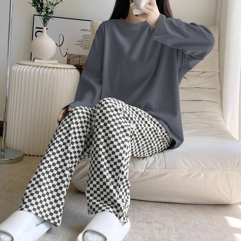 Summer Cotton Homewear Women Short Sleeve Shorts 2 Pcs Breathable Comf photo 6 (style 8006801216)