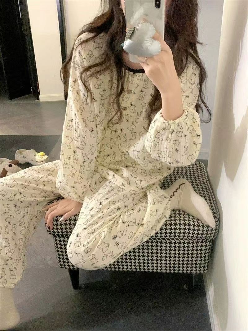Summer Cotton Cardigan Pullover Homewear Women Short Sleeve Shorts 2 P photo 2 (style 8023)