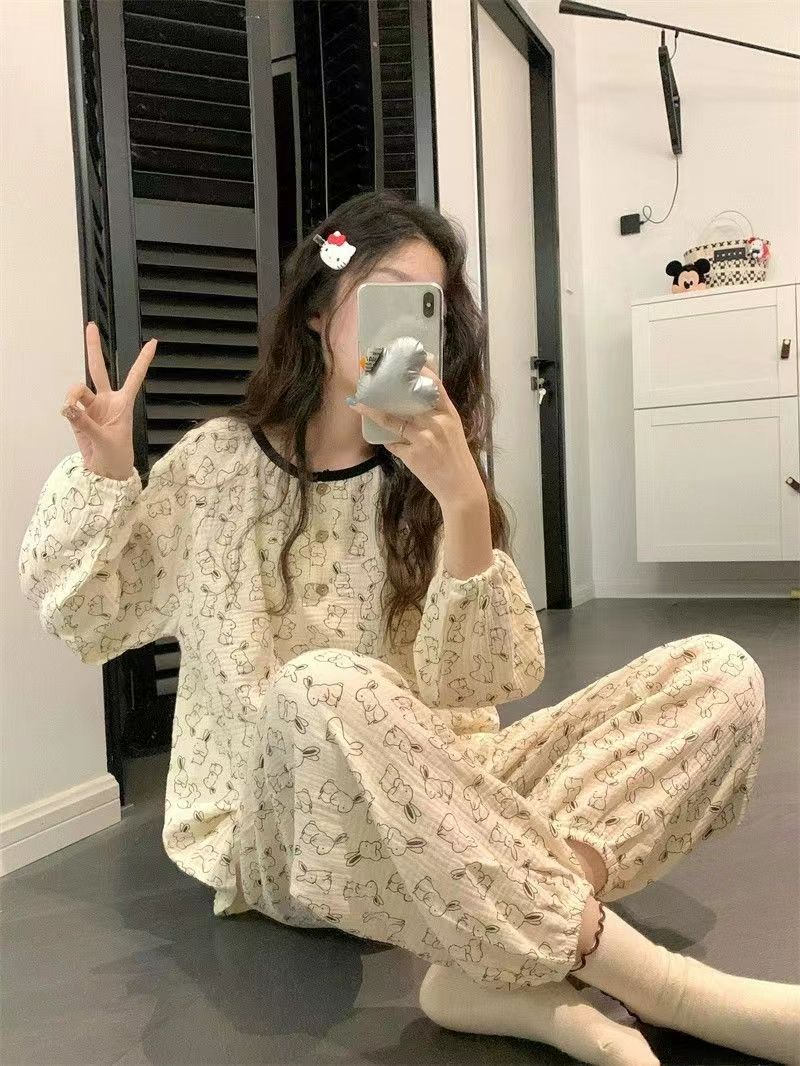 Summer Cotton Cardigan Pullover Homewear Women Short Sleeve Shorts 2 P photo 5 (style 8023)