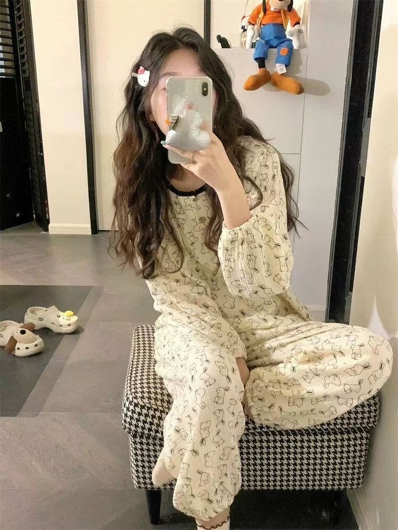 Summer Cotton Cardigan Pullover Homewear Women Short Sleeve Shorts 2 P photo 6 (style 8023)