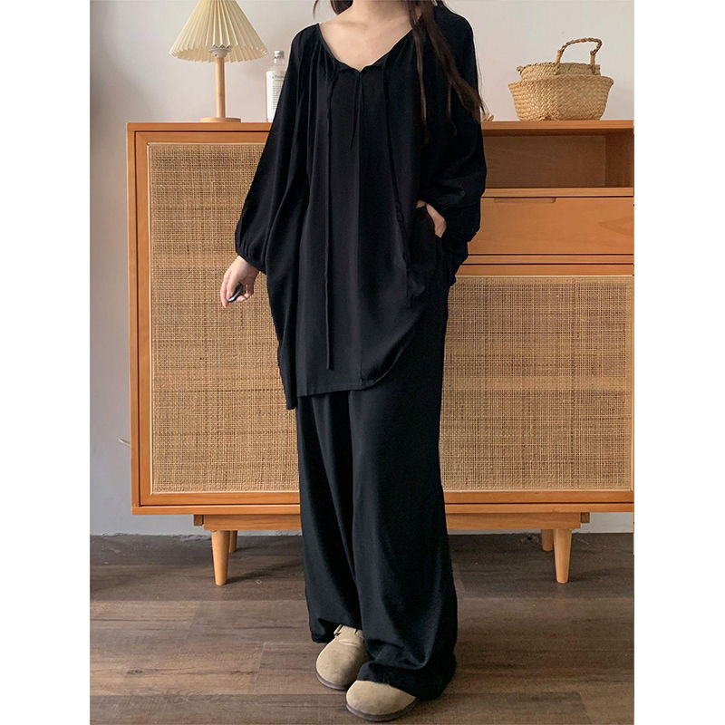 Summer Cotton-Like Long Sleeve Homewear Women Short Sleeve Shorts 2 Pcs Wholesale