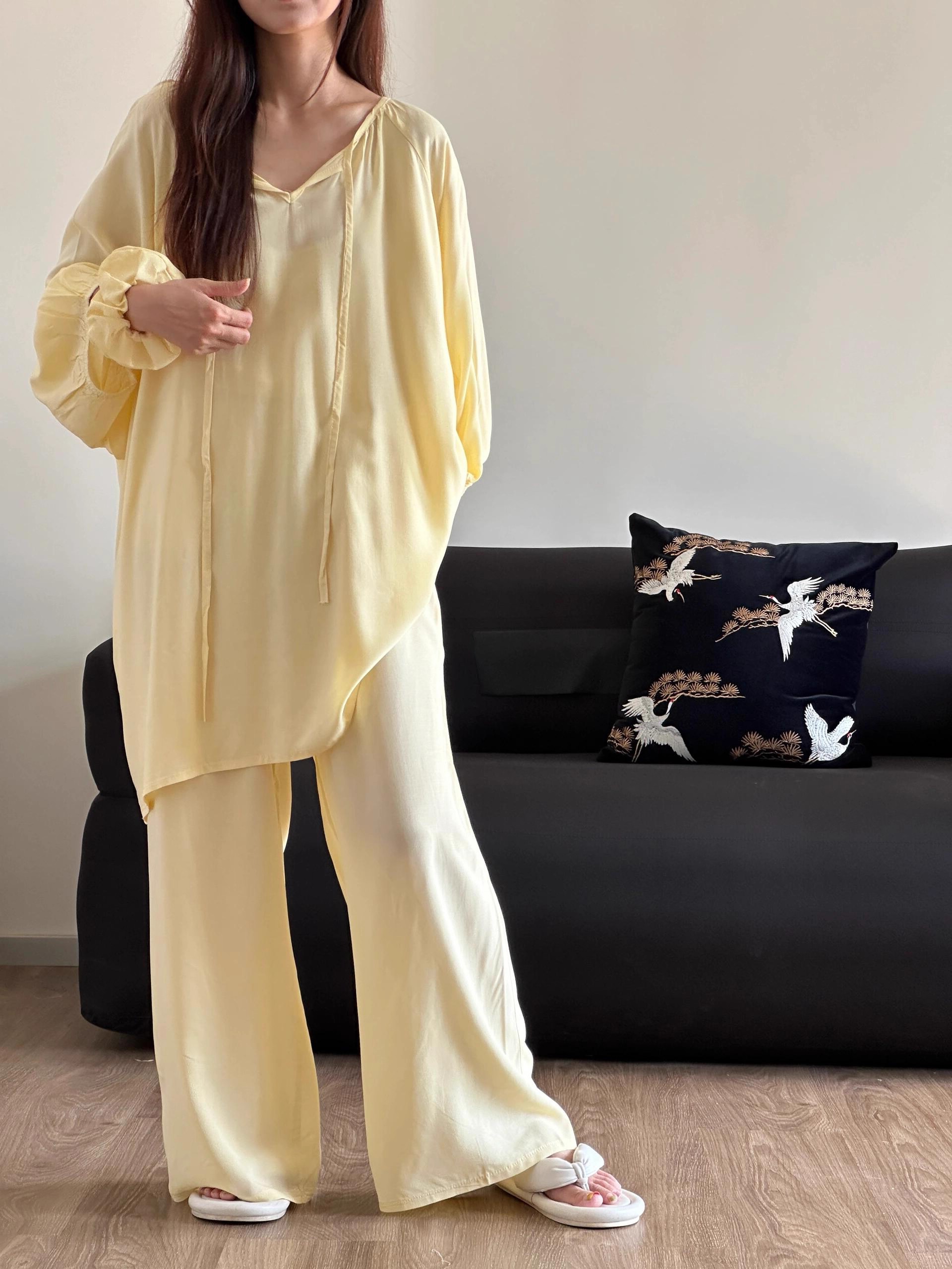 Women's Summer Cloud Cotton Short Sleeve & Shorts Loungewear Set photo 3 (style SM-B98948)