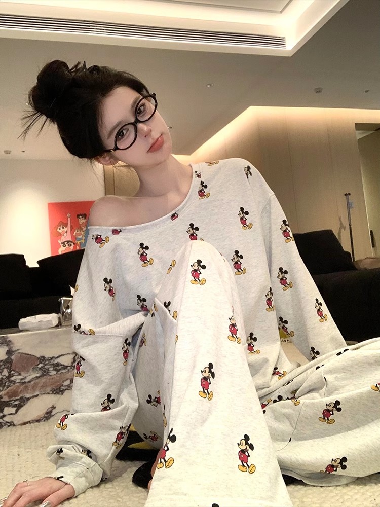 Summer Cotton-Like Homewear Women Short Sleeve Shorts 2 Pcs Breathable photo 2 (style 810013)