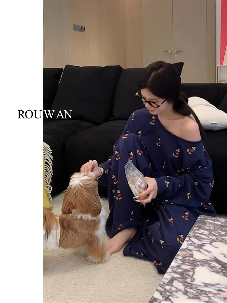 Women's Summer Imitation Cotton Pajama Set, Short Sleeve & Shorts, Bre photo 6 (style SM-376236)
