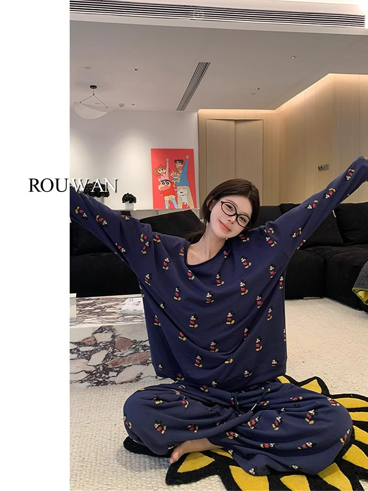 Women's Summer Imitation Cotton Pajama Set, Short Sleeve & Shorts, Bre photo 7 (style SM-376236)