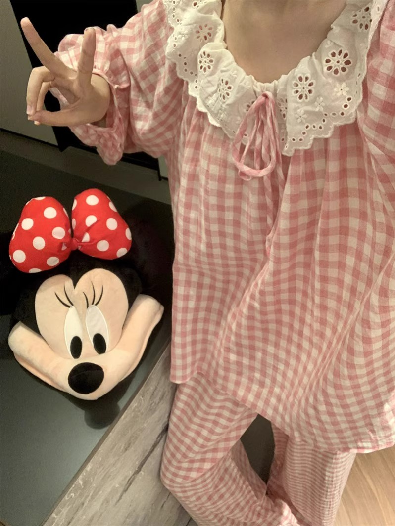 Summer Cloud Cotton Homewear Women Short Sleeve Shorts 2 Pcs Breathabl photo 5 (style 8102)
