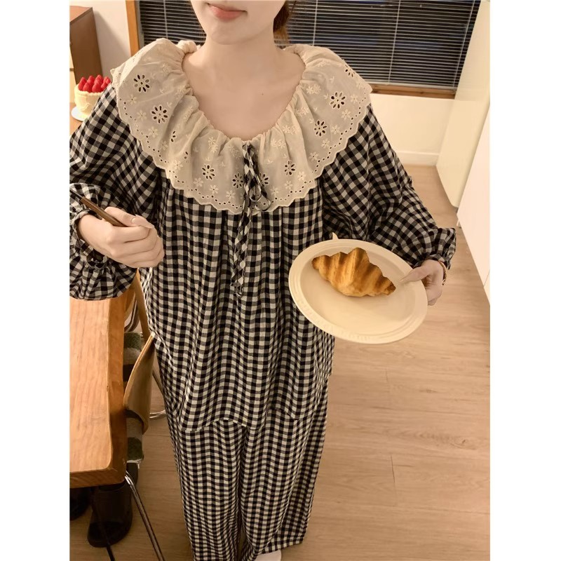 Summer Cloud Cotton Homewear Women Short Sleeve Shorts 2 Pcs Breathabl photo 3 (style 8105)
