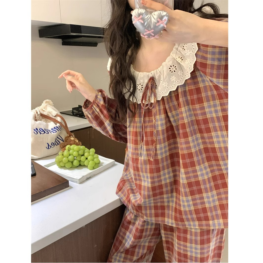 Summer Cloud Cotton Homewear Women Short Sleeve Shorts 2 Pcs Breathabl photo 4 (style 8106)