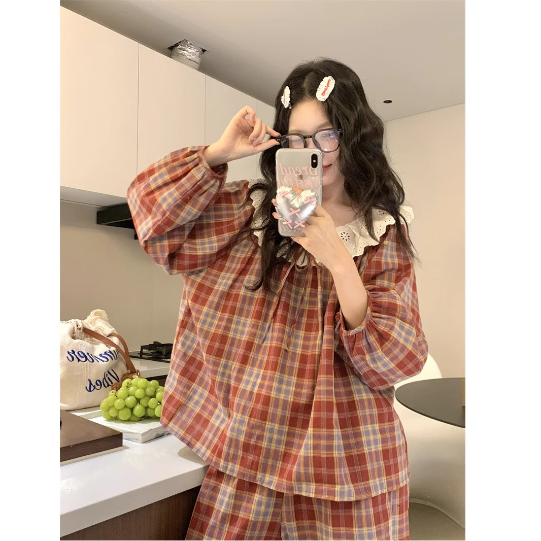 Summer Cloud Cotton Homewear Women Short Sleeve Shorts 2 Pcs Breathabl photo 5 (style 8106)