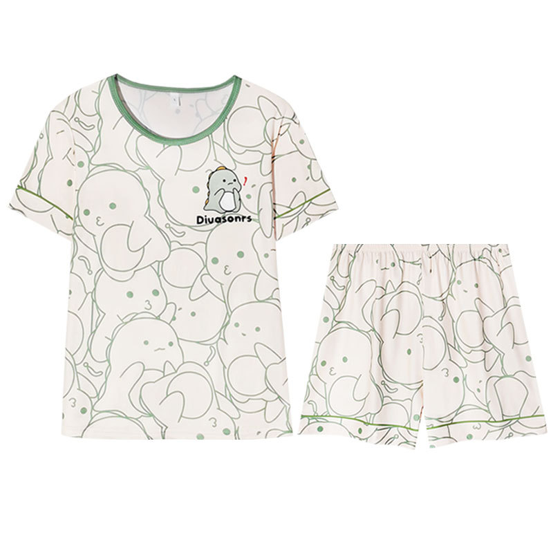 2026 New Summer Pajamas Women Cute Short Sleeve Shorts Teen Homewear S photo 5 (style 811326325069)