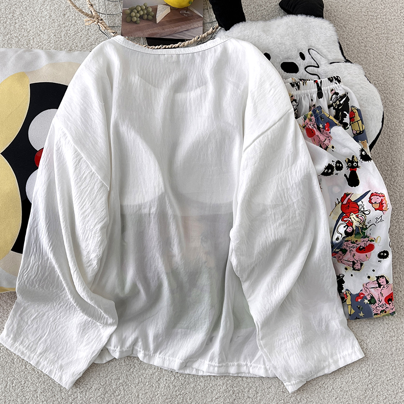 Summer Cloud Cotton With Pads Long Sleeve Homewear Women Short Sleeve photo 3 (style 8138814514)