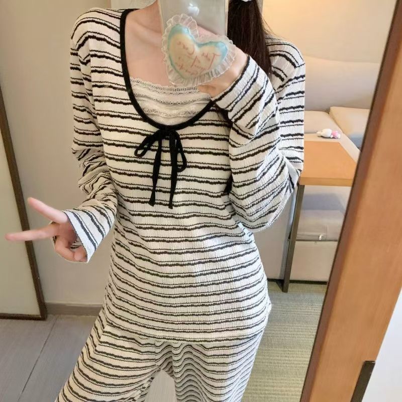 Summer Cloud Cotton With Pads Homewear Women Short Sleeve Shorts 2 Pcs photo 3 (style 81478148)
