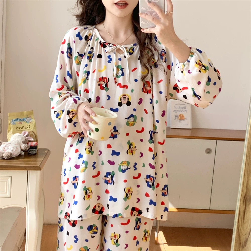 Summer Cloud Cotton Homewear Women Short Sleeve Shorts 2 Pcs Breathabl photo 6 (style 8150815114)