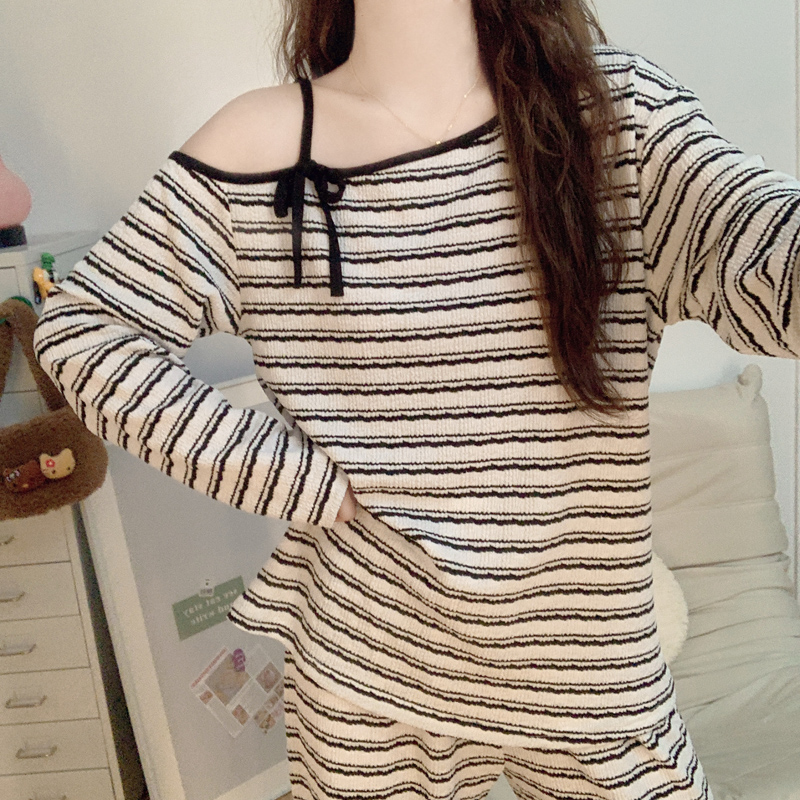 Summer Cotton Homewear Women Short Sleeve Shorts 2 Pcs Breathable Comf photo 6 (style 8153)