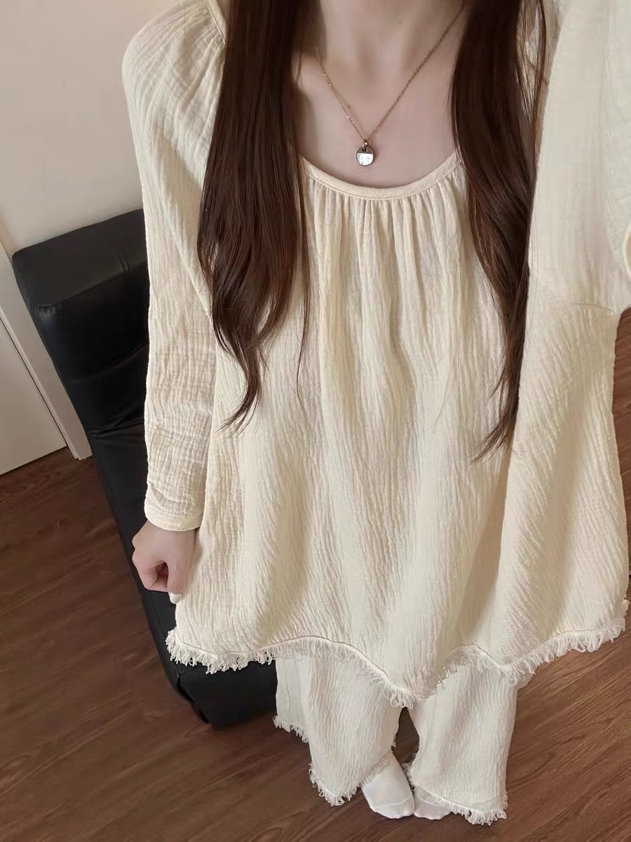 Summer Cloud Cotton Homewear Women Short Sleeve Shorts 2 Pcs Breathabl photo 7 (style 8155)
