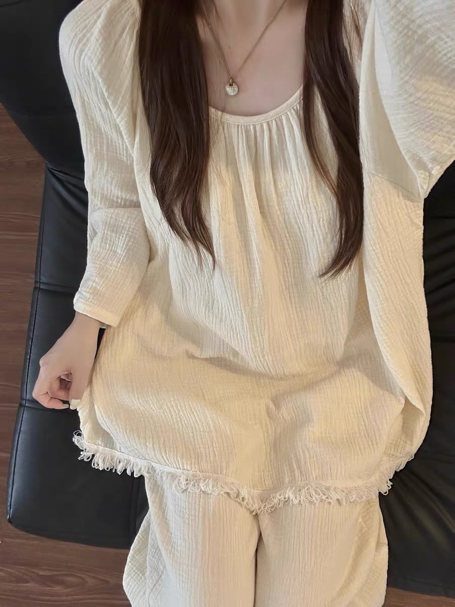 Summer Cloud Cotton Homewear Women Short Sleeve Shorts 2 Pcs Breathabl photo 2 (style 8155)