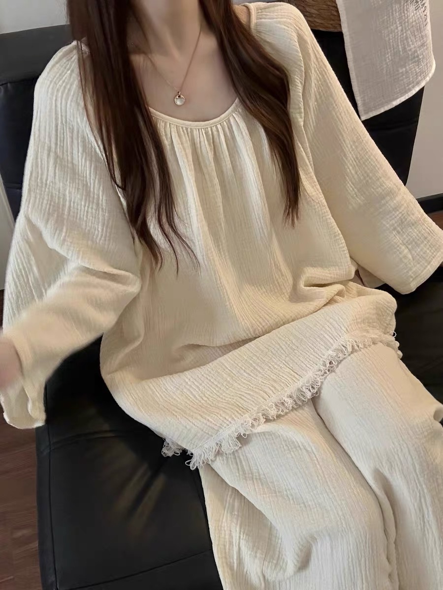 Summer Cloud Cotton Homewear Women Short Sleeve Shorts 2 Pcs Breathabl photo 3 (style 8155)