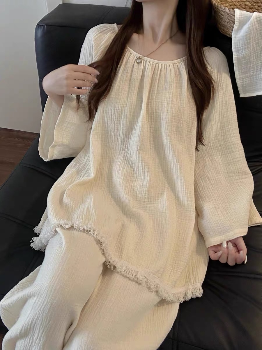Summer Cloud Cotton Homewear Women Short Sleeve Shorts 2 Pcs Breathabl photo 4 (style 8155)
