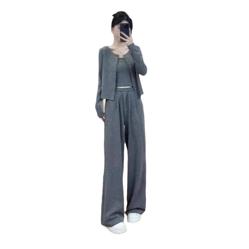 Spring New Fleece Glutinous Rice 3 Pcs Set Fashion Slim Premium Drape photo 5 (style 826558262275)