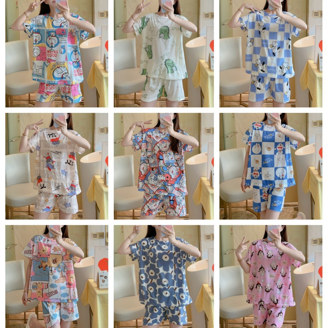 Southeast Asia Pajamas Women Summer Korean Short Sleeve Shorts Cartoon photo 1 (style 892638340142)