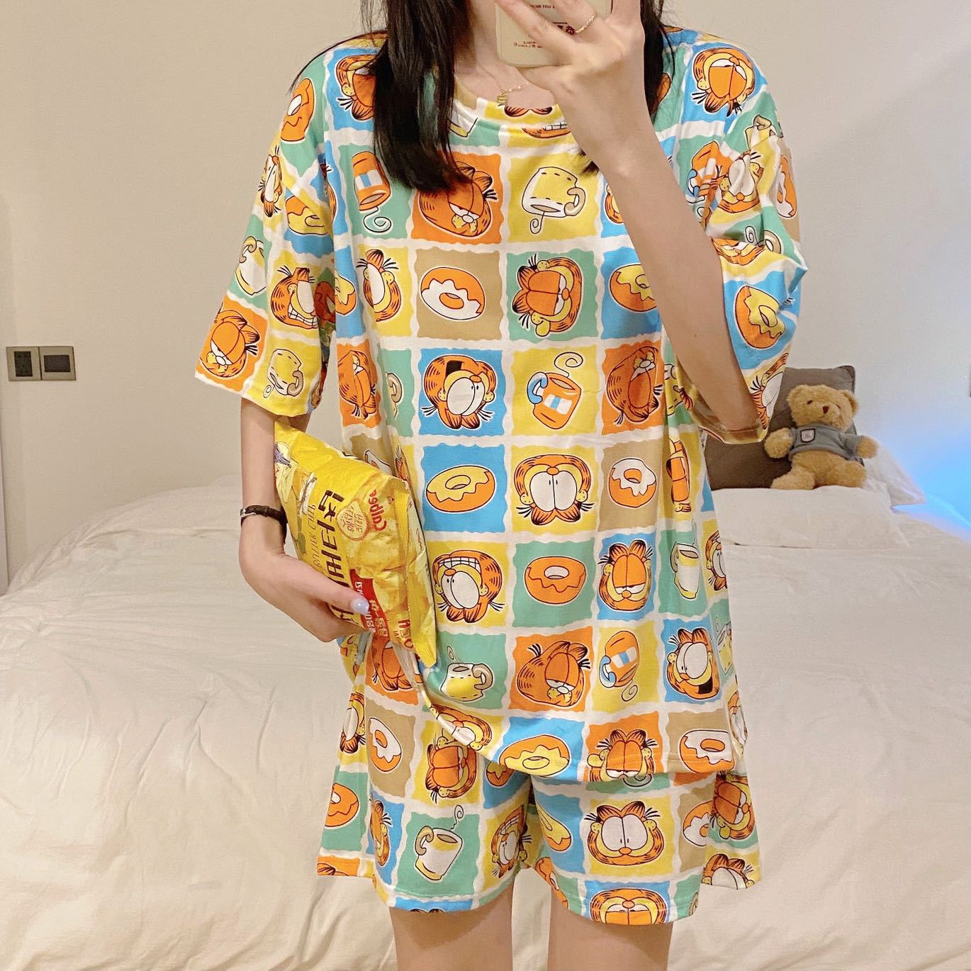 Southeast Asia Pajamas Women Summer Korean Short Sleeve Shorts Cartoon photo 4 (style 892638340142)