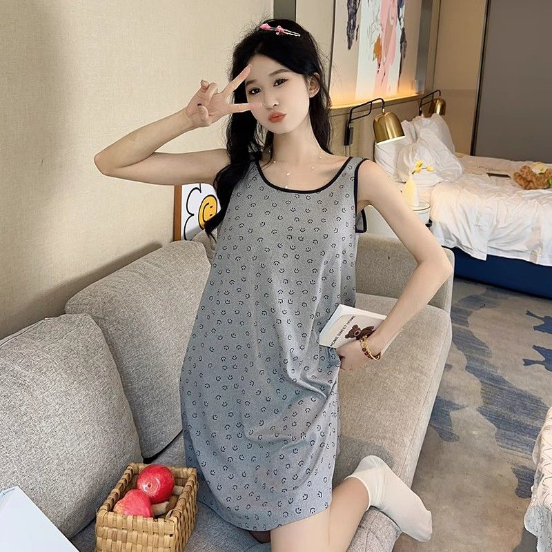 Women's Summer Cotton-Feel Tank Top & Shorts Loungewear Set